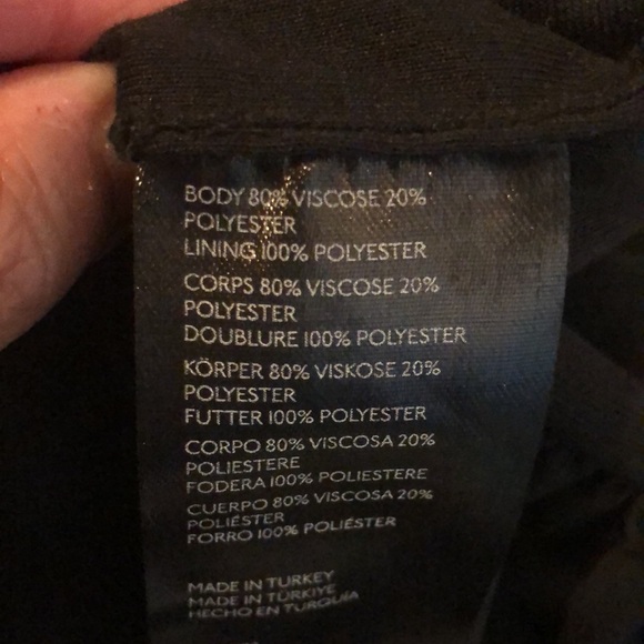 Anthropologie Black Strapless jersey flounce top - Picture 5 of 5